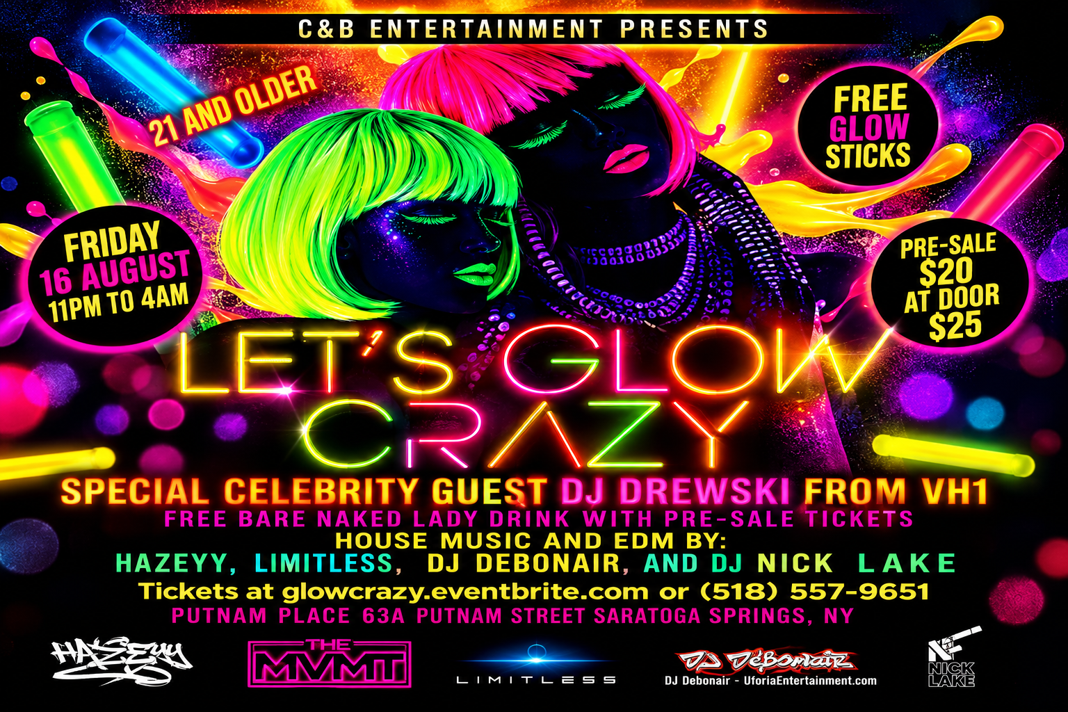 Let's Glow Crazy — August 16, 2019 | Uforia Entertainment & DJ Debonair